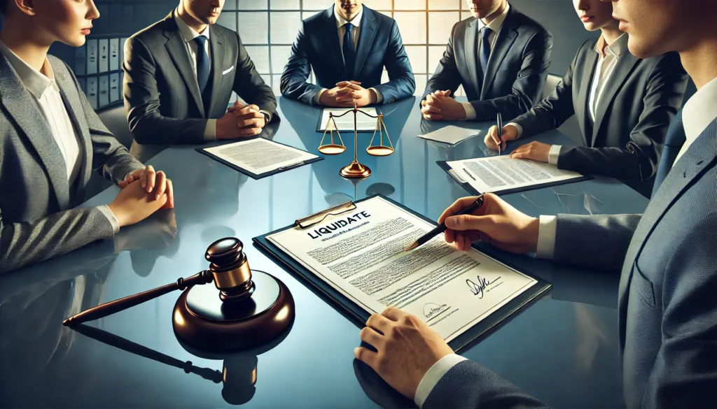 نموذج قرار الشركاء بتصفية الشركة