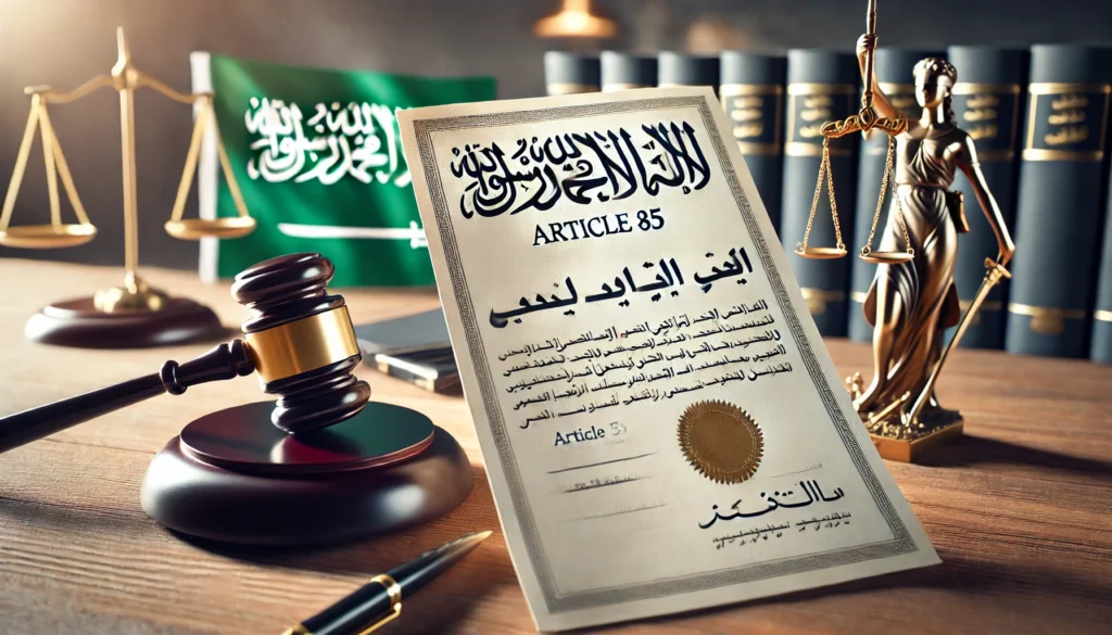 المادة 85 من نظام العمل