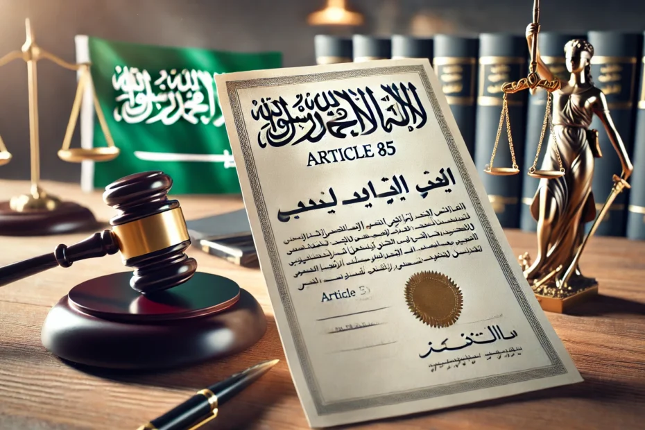 المادة 85 من نظام العمل